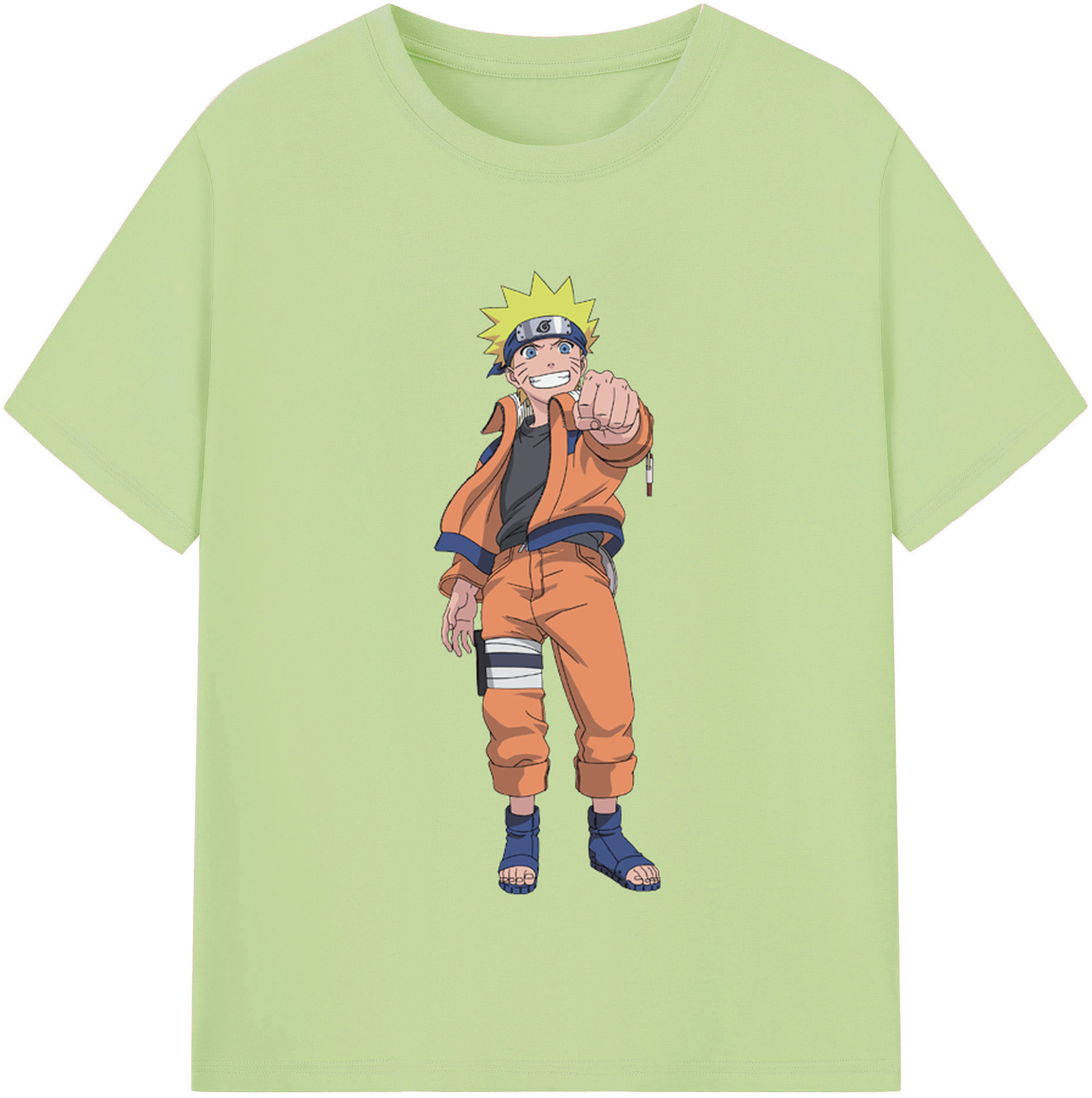 （画像用） NARUTO -ナルト- うずまき ナルト Uzumaki Naruto 綿100％半袖Tシャツ（フロントプリント）